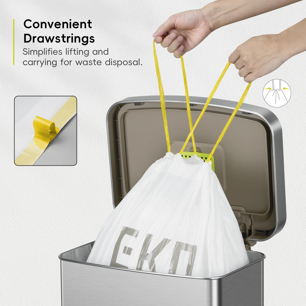 EKO Drawstring Trash Bags for Kitchen & Home

