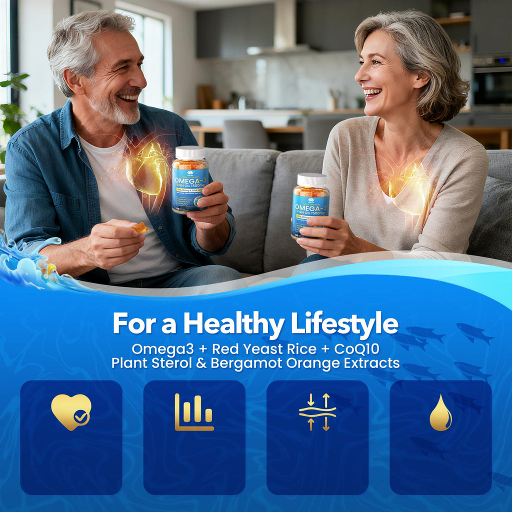 Omega-3 Fish Oil Gummies Triple-Strength EPA & DHA

