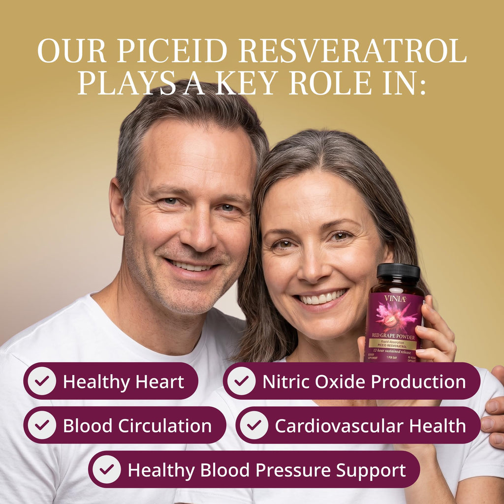 VINIA Piceid Resveratrol Capsules for Cardiovascular Support

