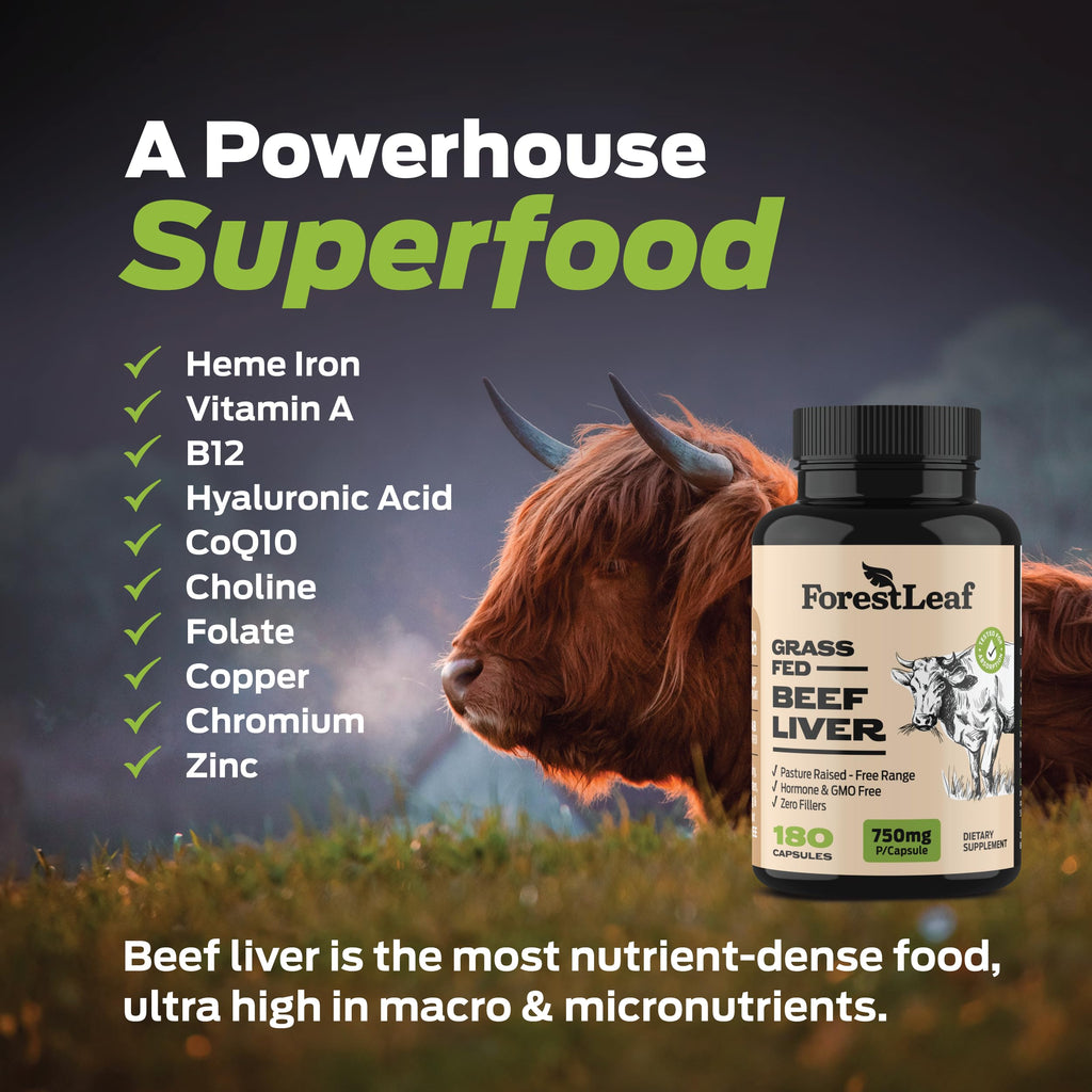 ForestLeaf Grass-Fed Beef Liver Capsules Immunity Support

