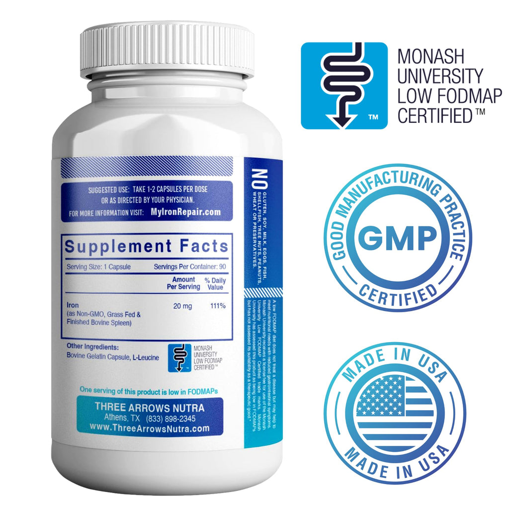 Iron Repair Natural Iron Supplement Gentle on Stomach

