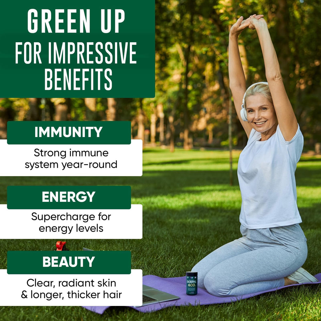 Alpha Flow Chlorophyll Capsules 600 mg Natural Energy

