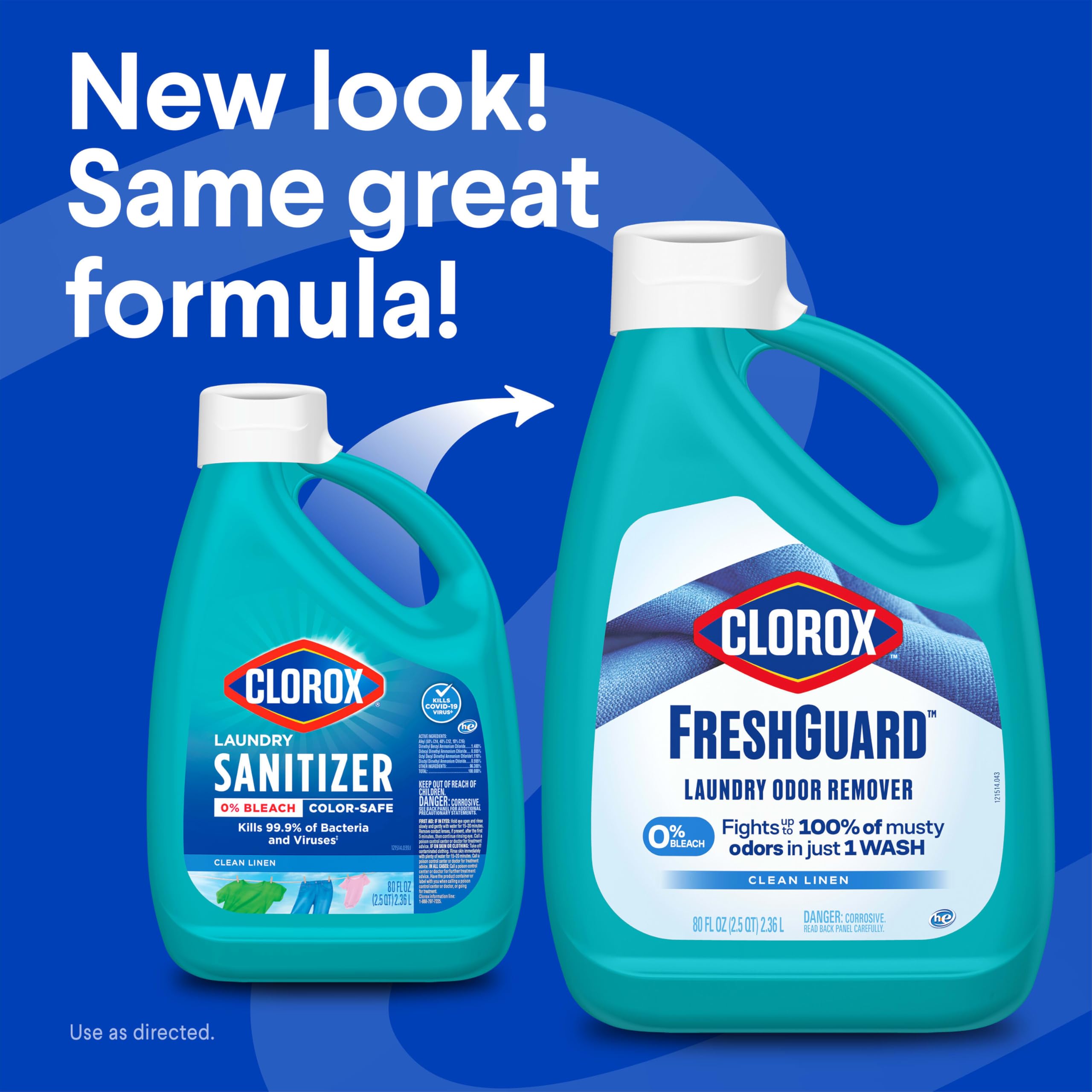 Clorox FreshGuard Laundry Odor Remover 3-in-1 Bleach Free

