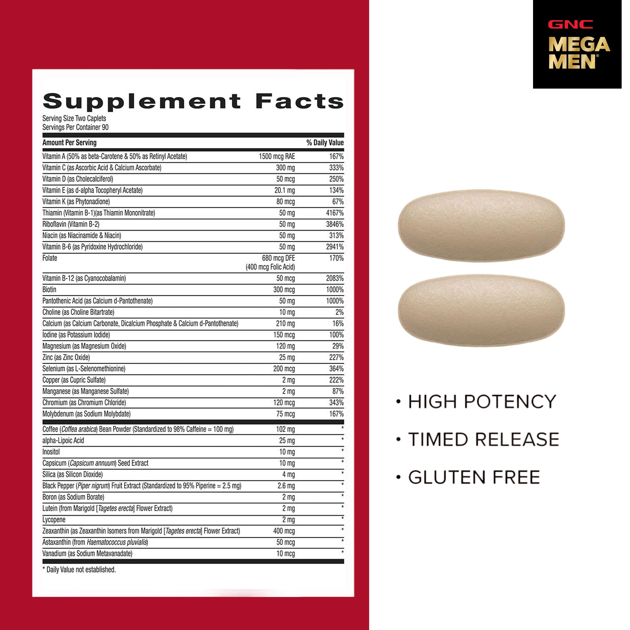 GNC Mega Men Energy & Metabolism Multivitamin

