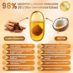 Vivonu Organic Ceylon Cinnamon Softgels with MCT Oil

