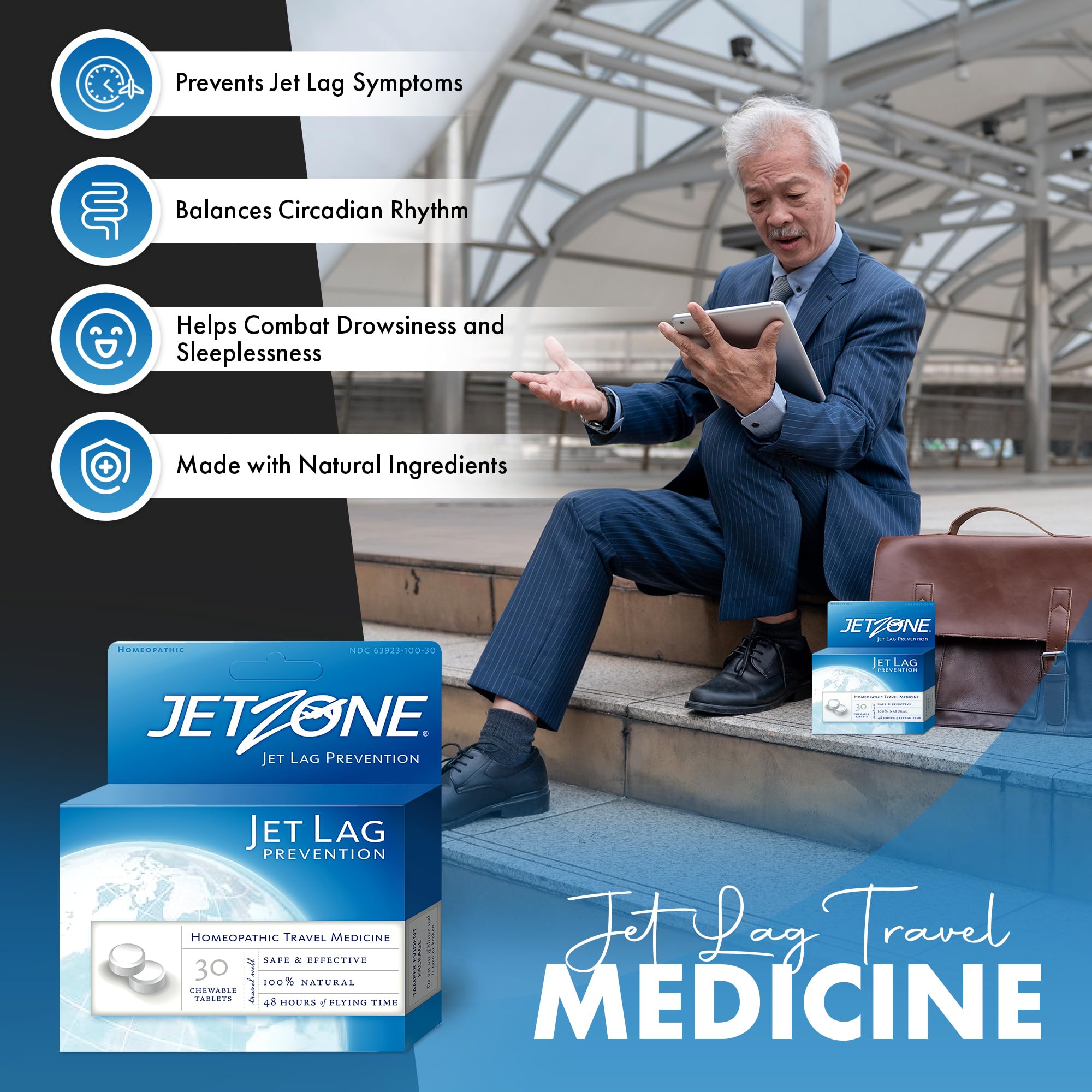 JetZone Jet Lag Remedy – Homeopathic Travel Aid

