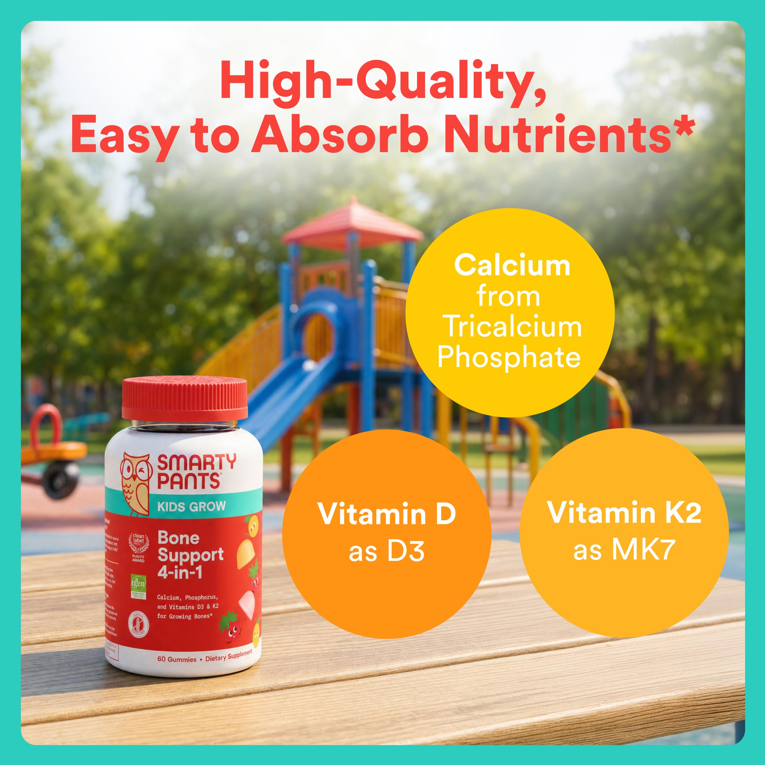 SmartyPants Kids 4-in-1 Gummy with Calcium D3 K2

