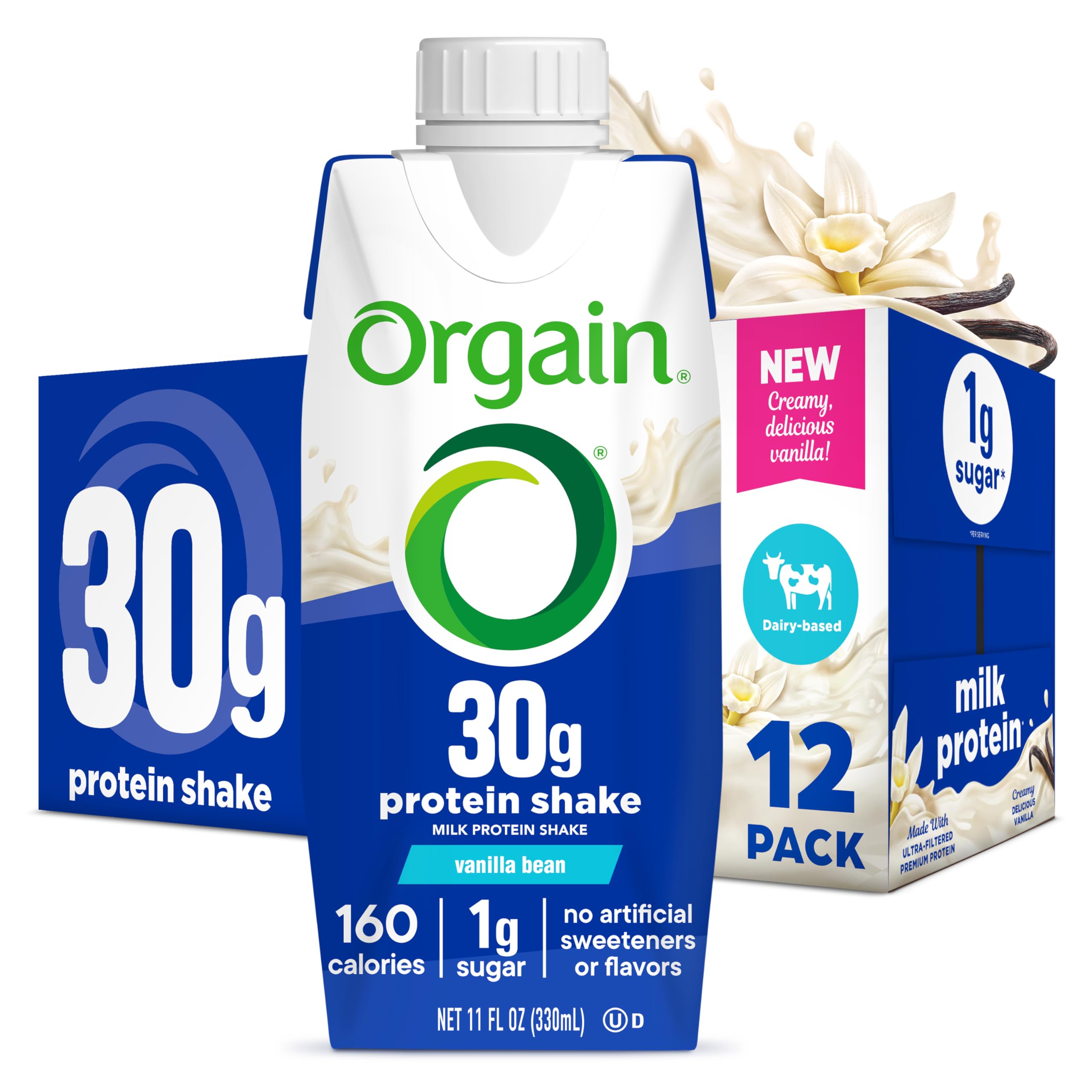 Orgain 38g High Protein Shake Dairy Isolate Milk