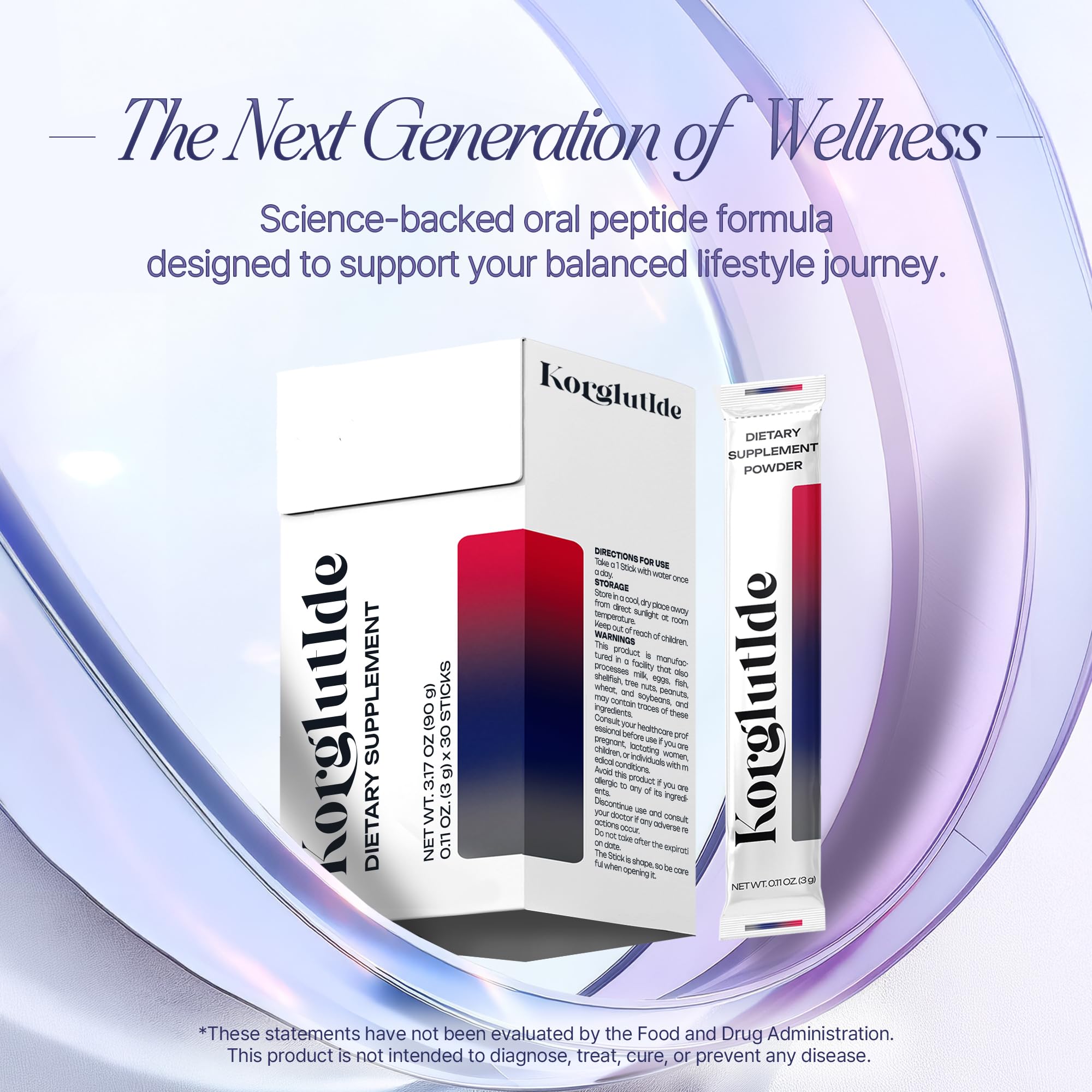 Korglutide Daily Wellness Peptide Powder | Appetite Support

