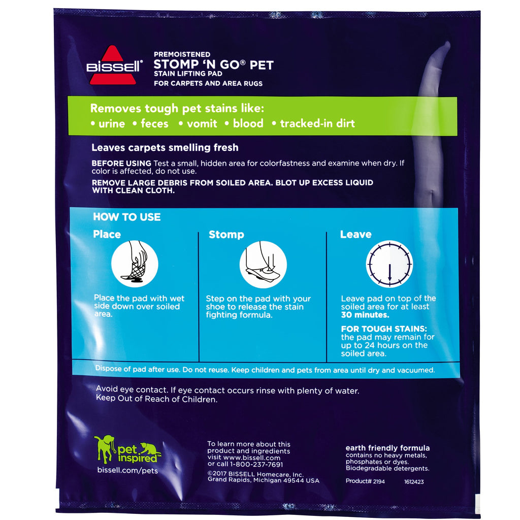 BISSELL Stomp N Go Pet Stain Lifting Pads

