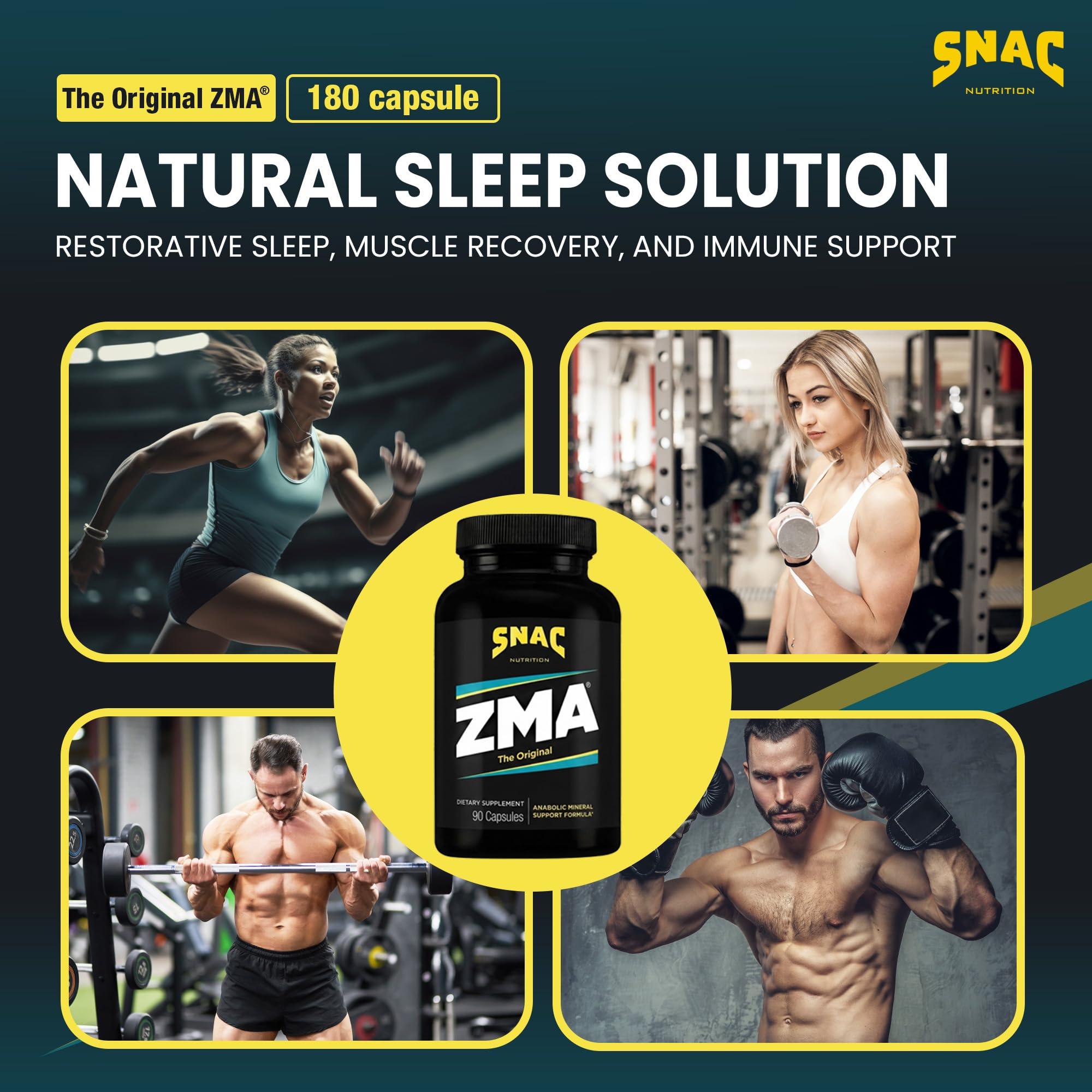 SNAC ZMA Sleep Recovery Supplement

