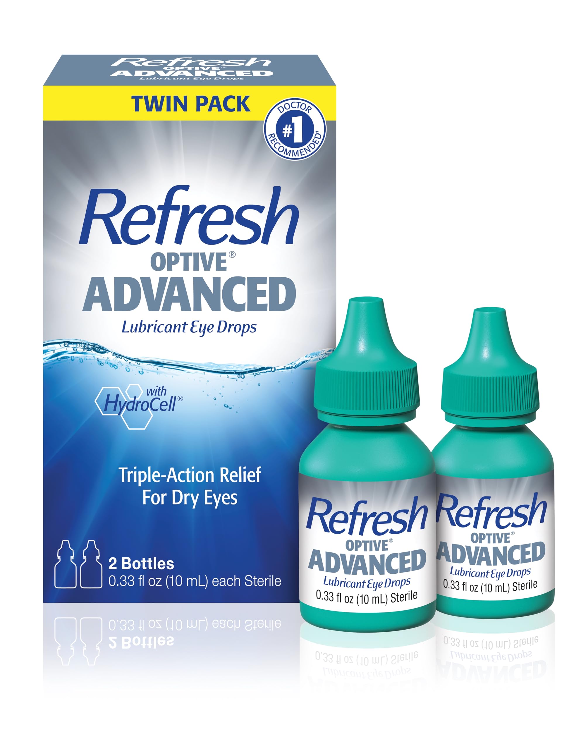 Refresh Optive Advanced Lubricant Eye Drops for Dry Eyes

