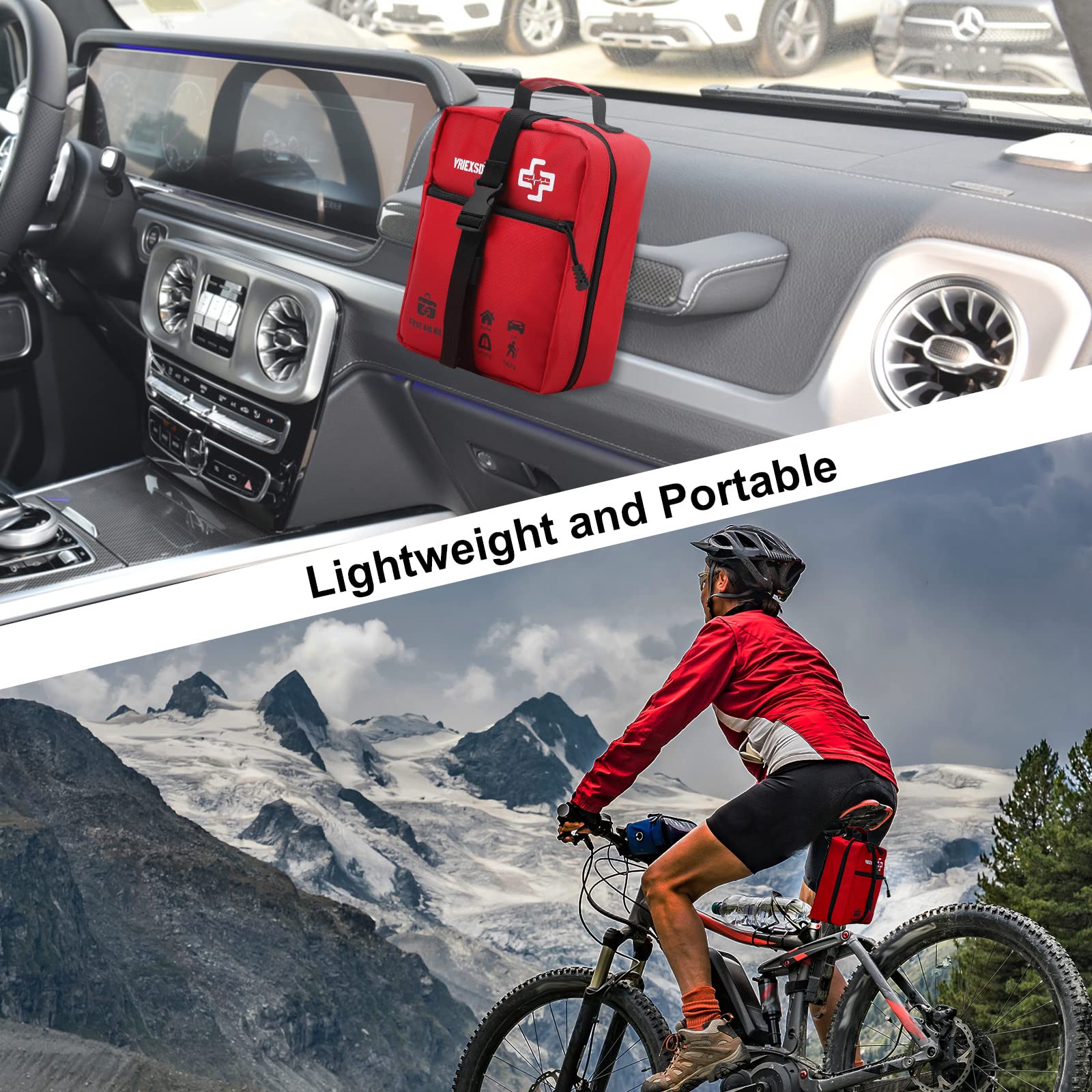 VRIEXSD Premium First Aid Kit for Home Office Travel

