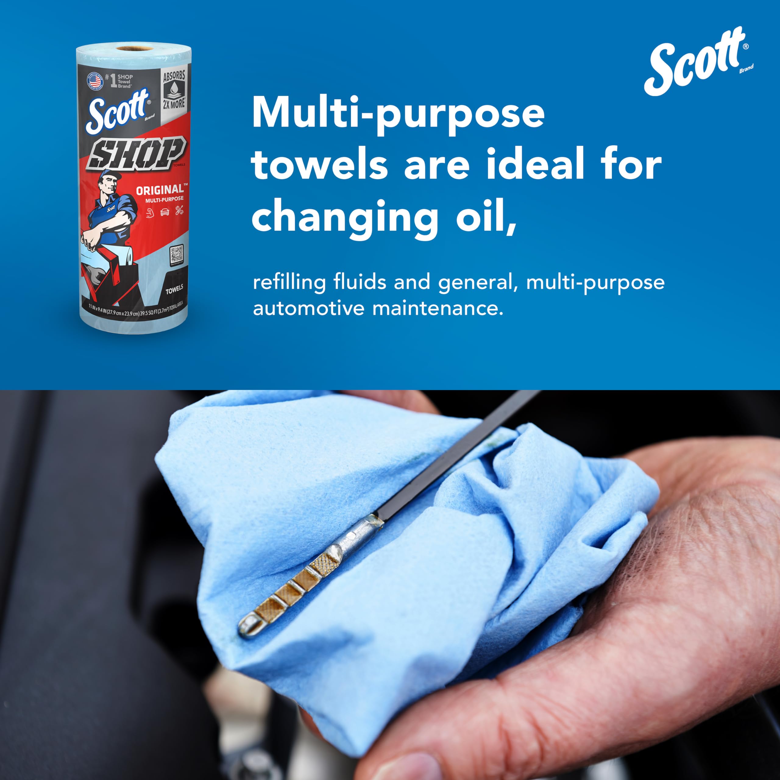Scott Shop Towels Original Blue | Cloth-Like Towels

