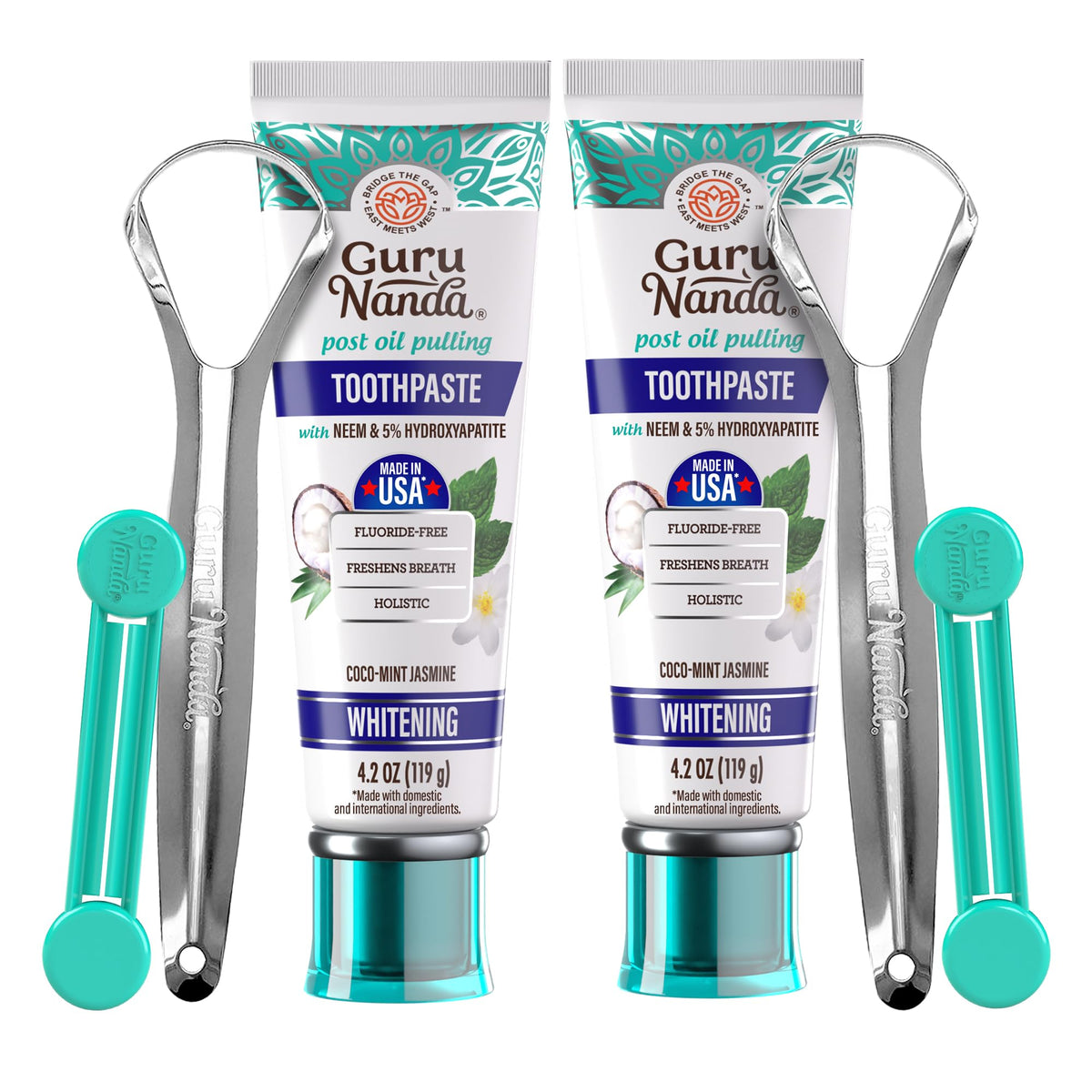 GuruNanda Hydroxyapatite Toothpaste Neem Xylitol Whitening