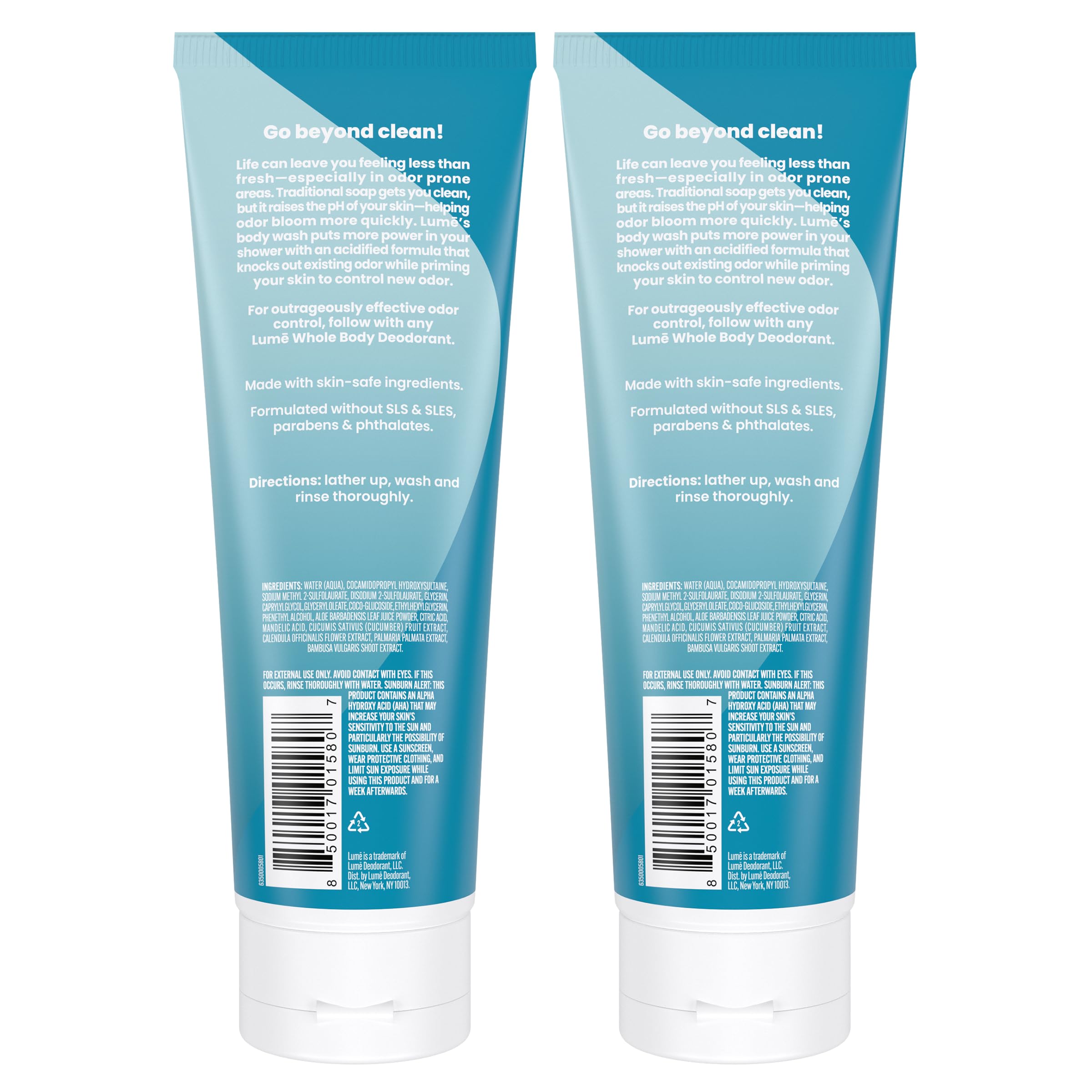 Lume Acidified Body Wash for Odor Control

