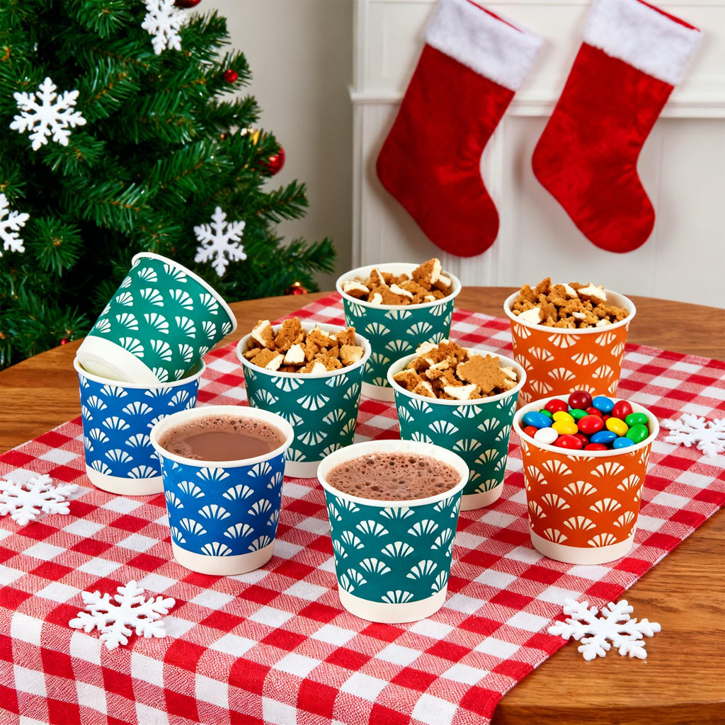 JollyPack Disposable Paper Cups - Floral Pattern

