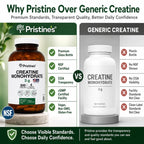 PRISTINE'S Creatine Monohydrate Capsules for Men and Women


