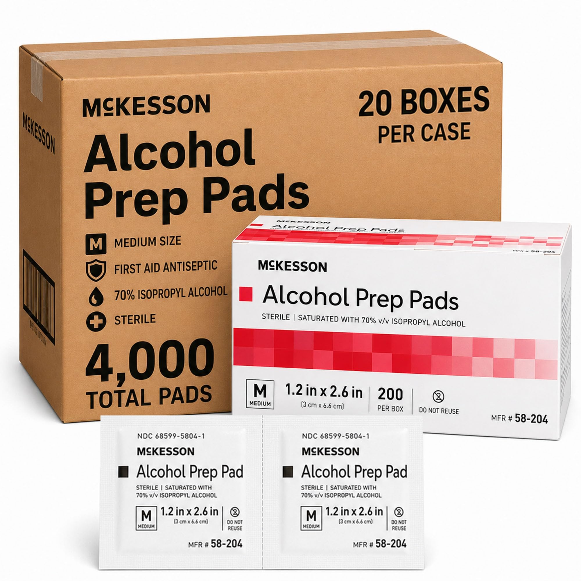 McKesson Alcohol Prep Pads - Sterile 70% Isopropyl Alcohol

