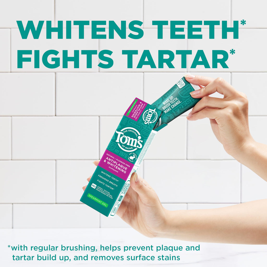 Tom's of Maine Antiplaque Whitening Fluoride Free Toothpaste

