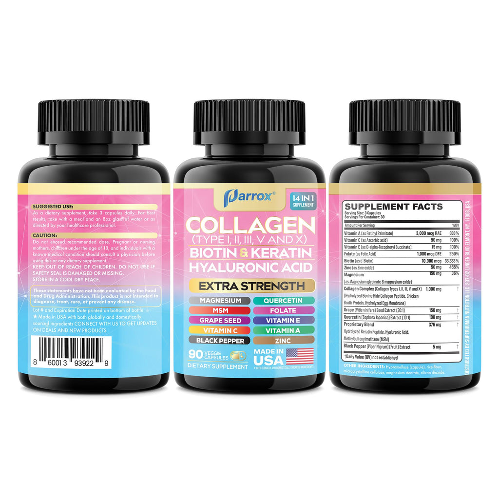 Parrox Collagen Capsules 14-in-1 Beauty Formula

