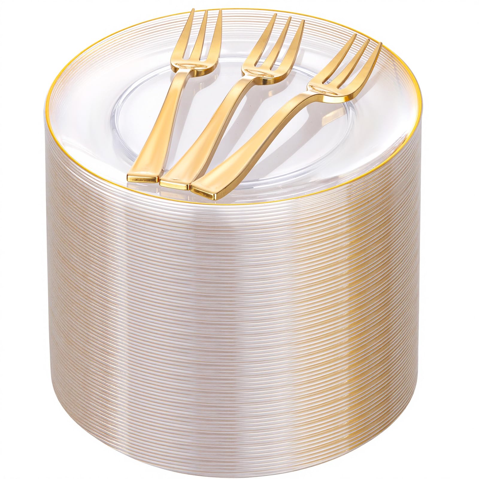 Festiva 200-Piece Disposable Dessert Plates with 5in Forks