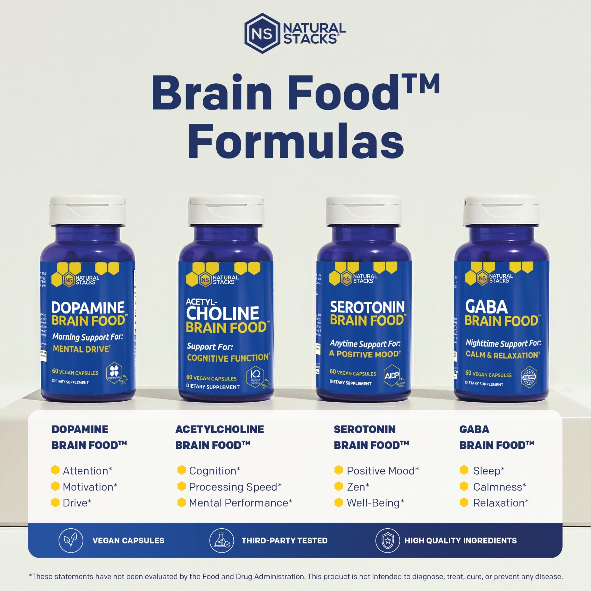 Natural Stacks Cognitive Support Supplement | Focus

