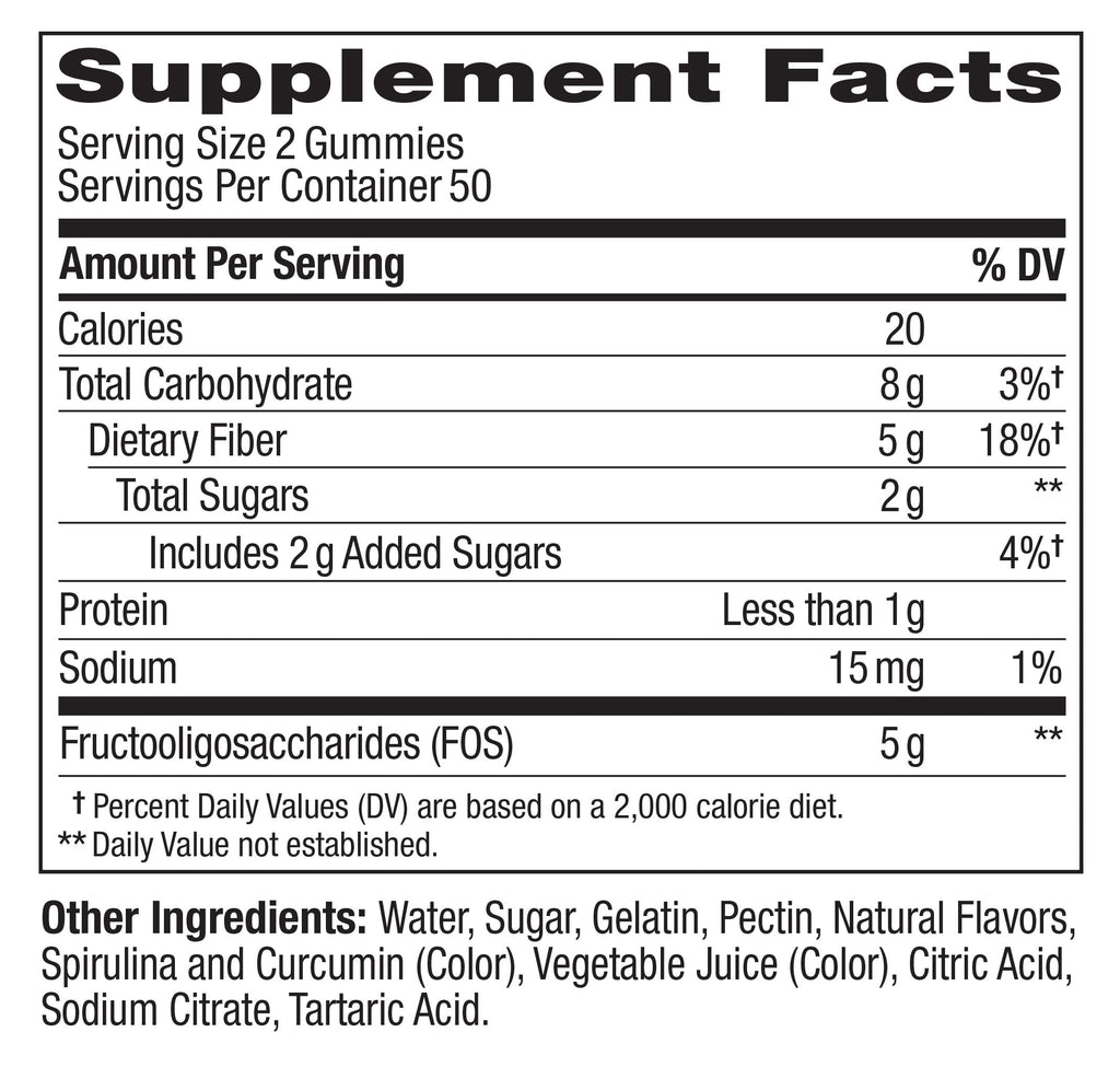 OLLY Fiber Gummy Rings Prebiotic Digestive Health Strawberry

