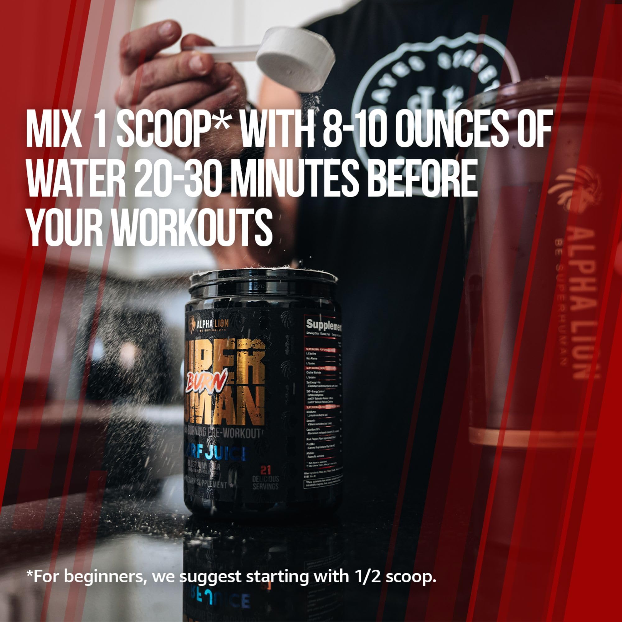 ALPHA LION Superhuman Burn Pre Workout and Fat Burner


