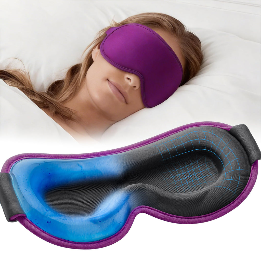 3D Weighted Cooling Gel Eye Mask for Sleep and Migraine Relief