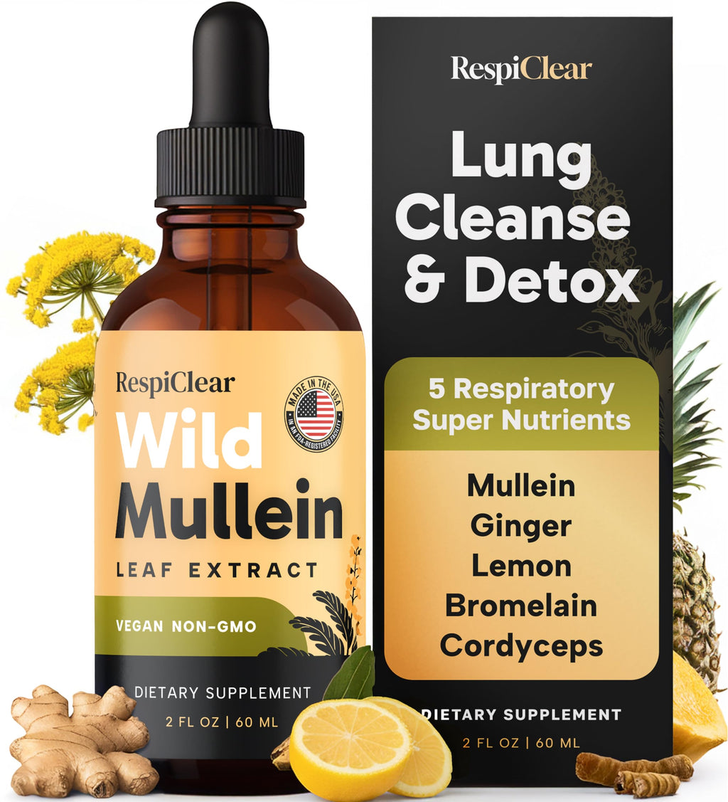 Mullein Drops with Ginger & Lemon for Lung Health

