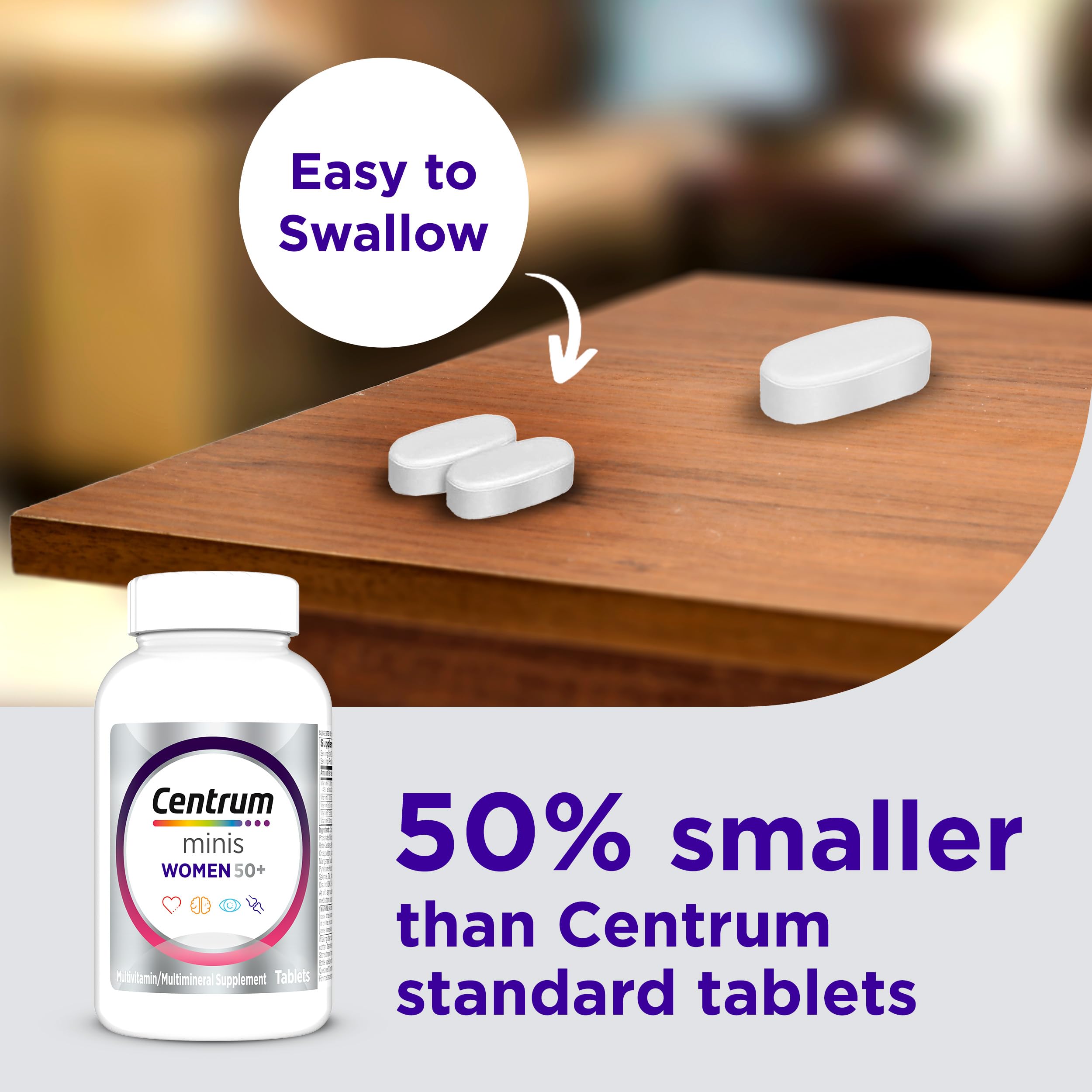 Centrum Silver Women's Multivitamin 50+ | Supports Wellness

