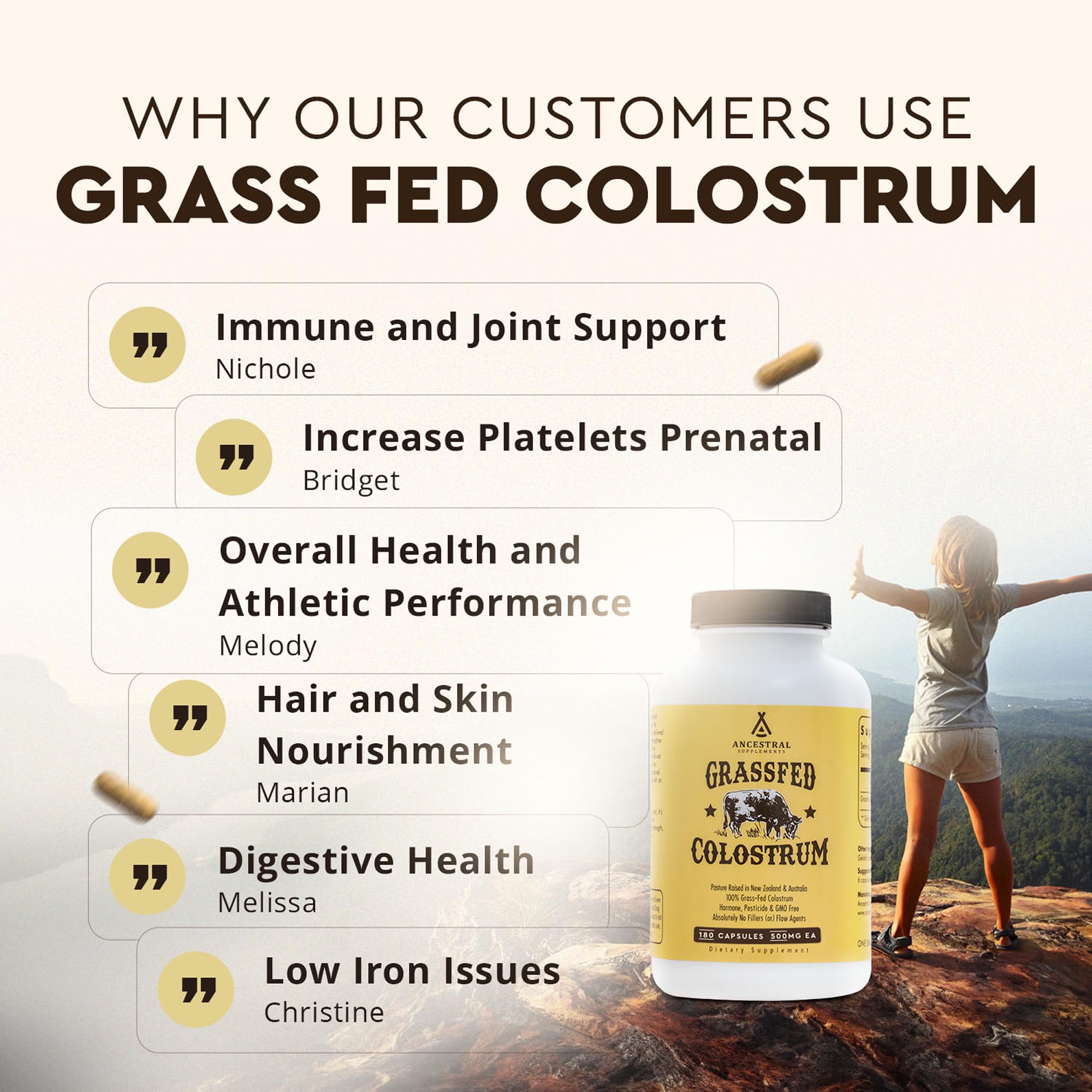 Ancestral Supplements Grass Fed Beef Colostrum Supplement

