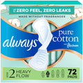Pads Always Pure Cotton FlexFoam Unscented with Wings