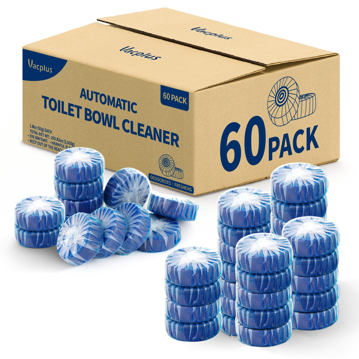 Vacplus Toilet Cleaner Tablets - Bowl & Tank Cleaner
