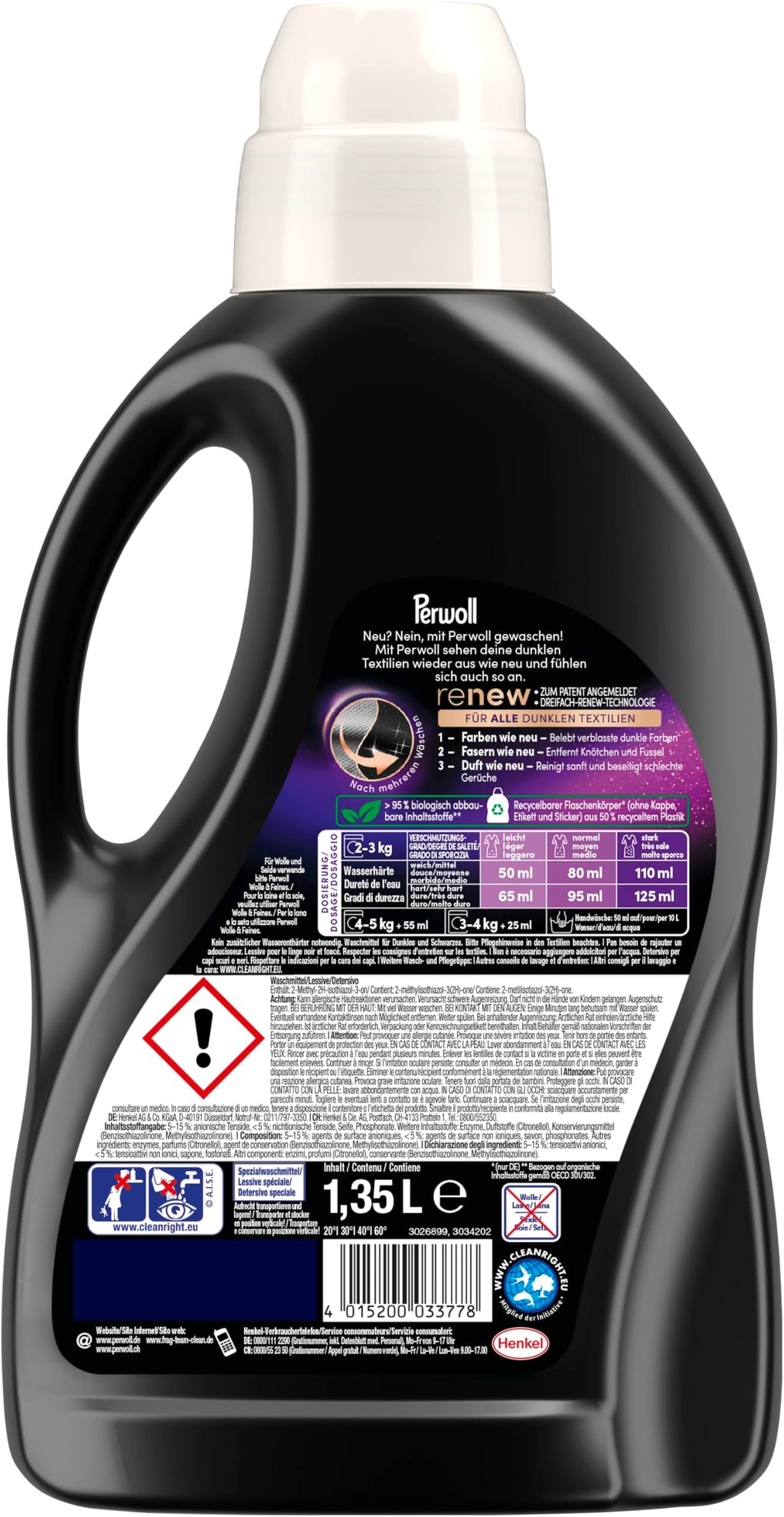 Perwoll Liquid Detergent for Dark Textiles | Gentle Color Care

