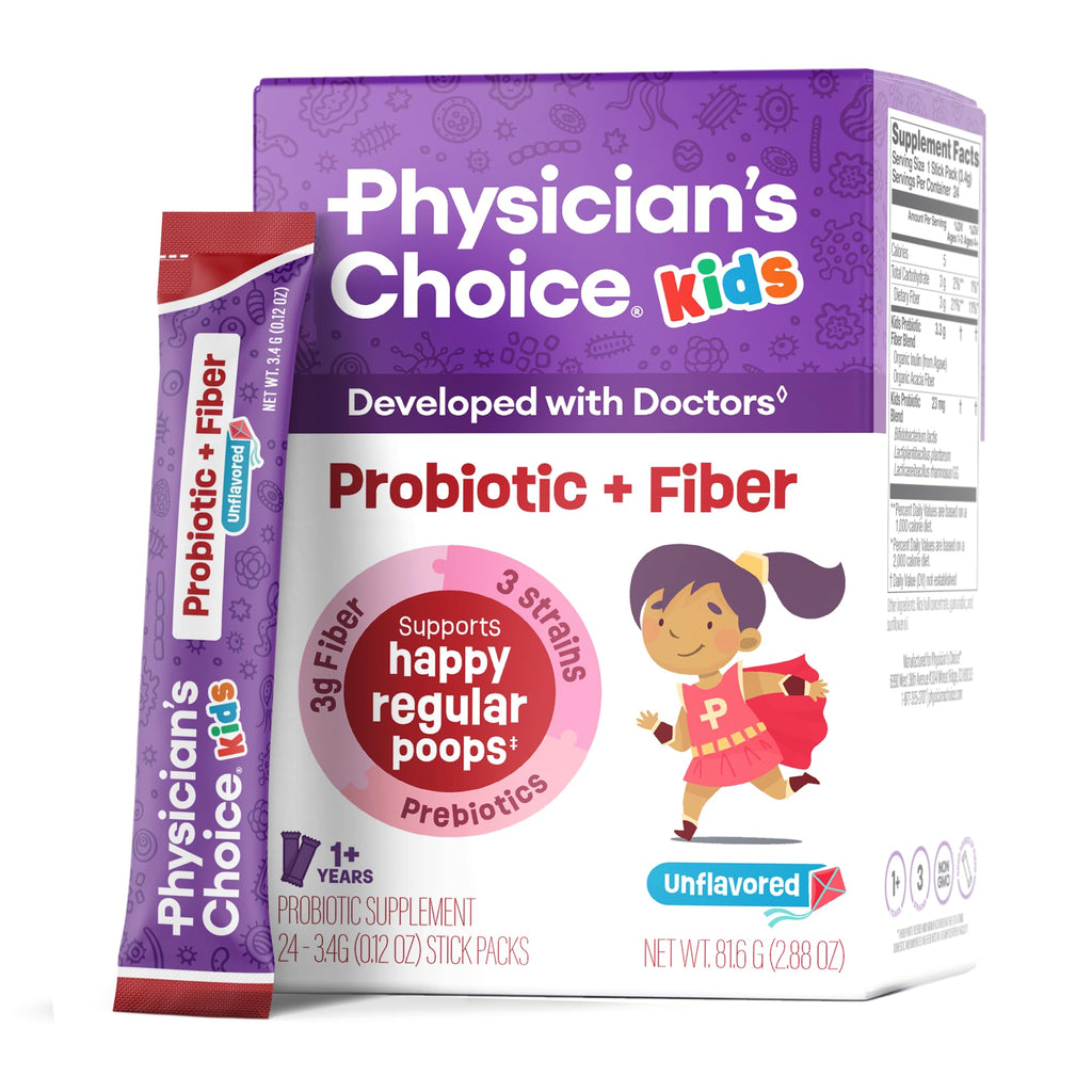 Physician's Choice Kids Probiotic + Prebiotic Fiber Digestive Health

