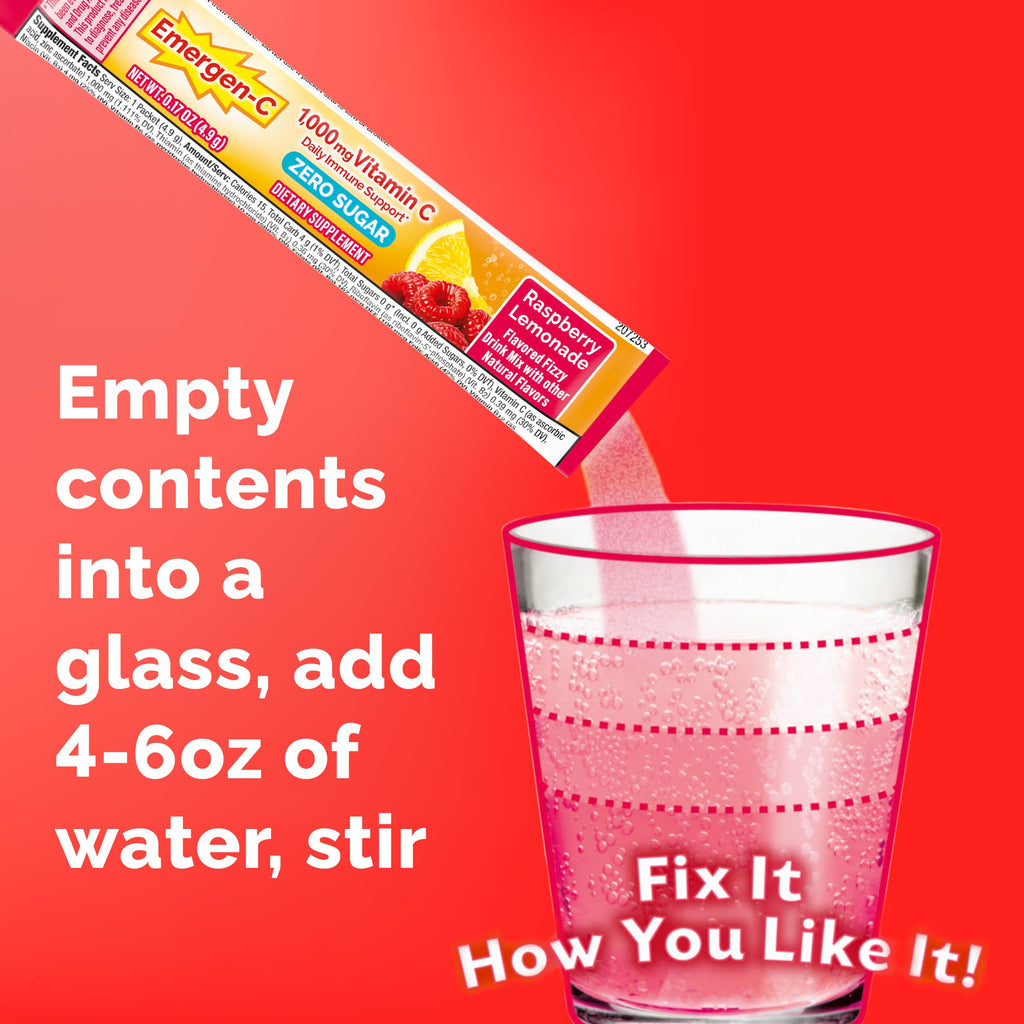 Emergen-C Vitamin C Powder 1000 mg Raspberry Lemonade

