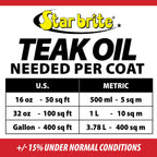 STAR BRITE Premium Golden Teak Oil for Outdoor Wood | Finish

