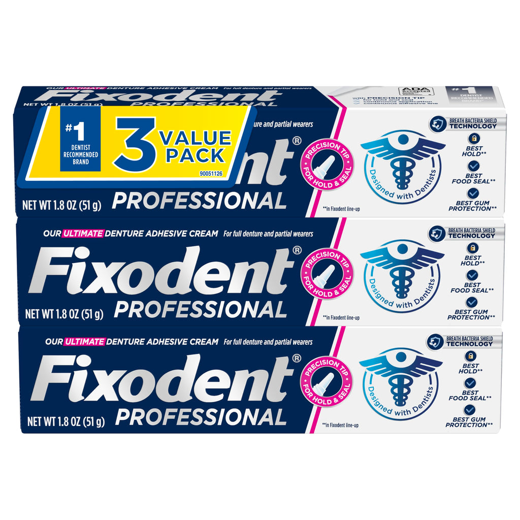 Fixodent Professional Denture Adhesive for All-Day Hold

