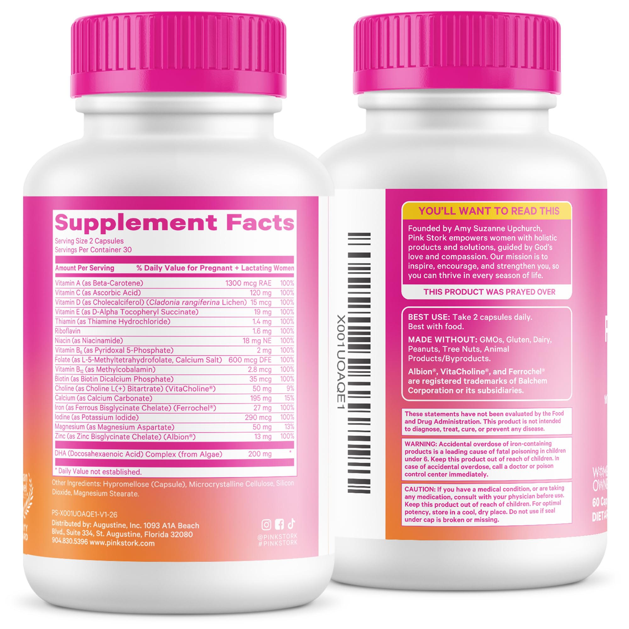 Pink Stork Total Prenatal Vitamins with DHA – Vegan

