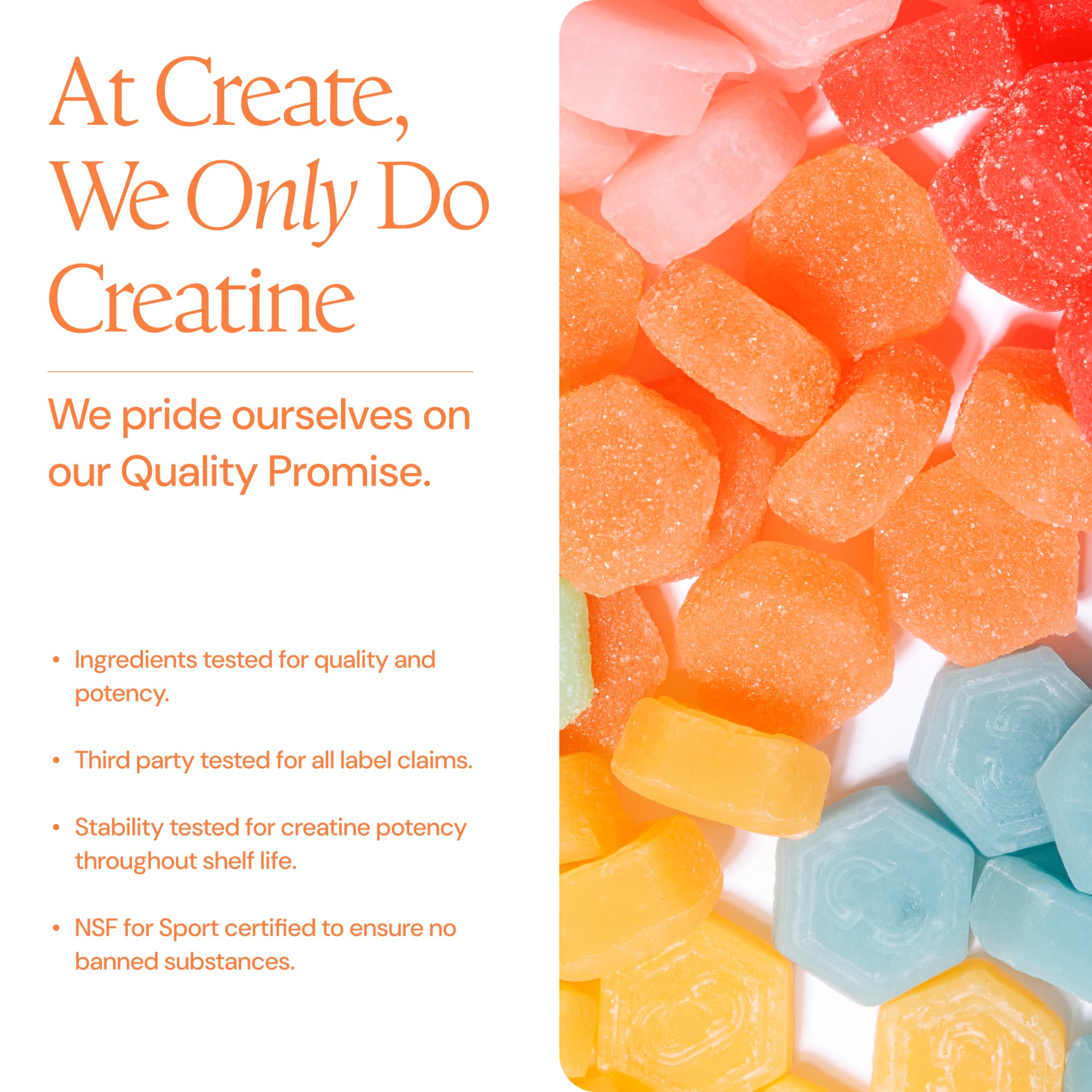 Creatine Gummies for Men & Women NSF Creapure Monohydrate

