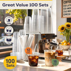 Clear Plastic Cups with Lids & Straws – BPA-Free


