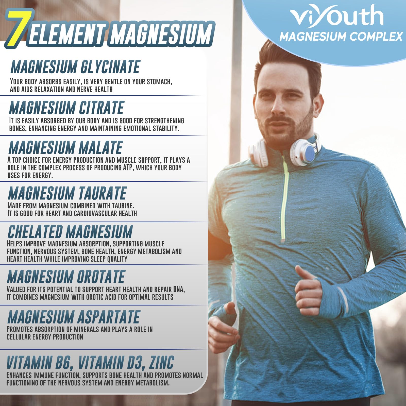 Viyouth Magnesium 7-Form Complex | Sleep & Energy Support

