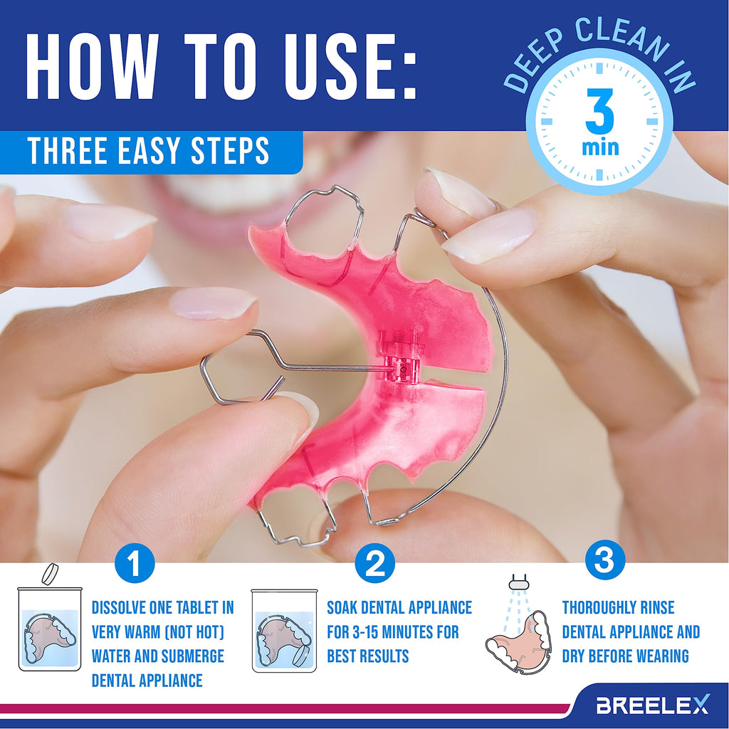 Breelex Retainer Cleaner Tablets for Dentures & Aligners

