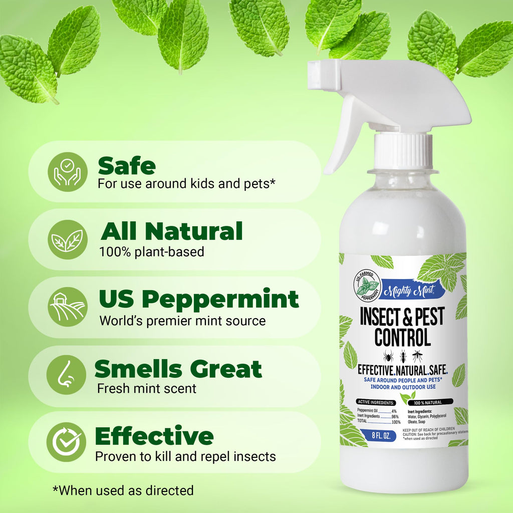 Peppermint Oil Insect Control Spray - Safe & Natural

