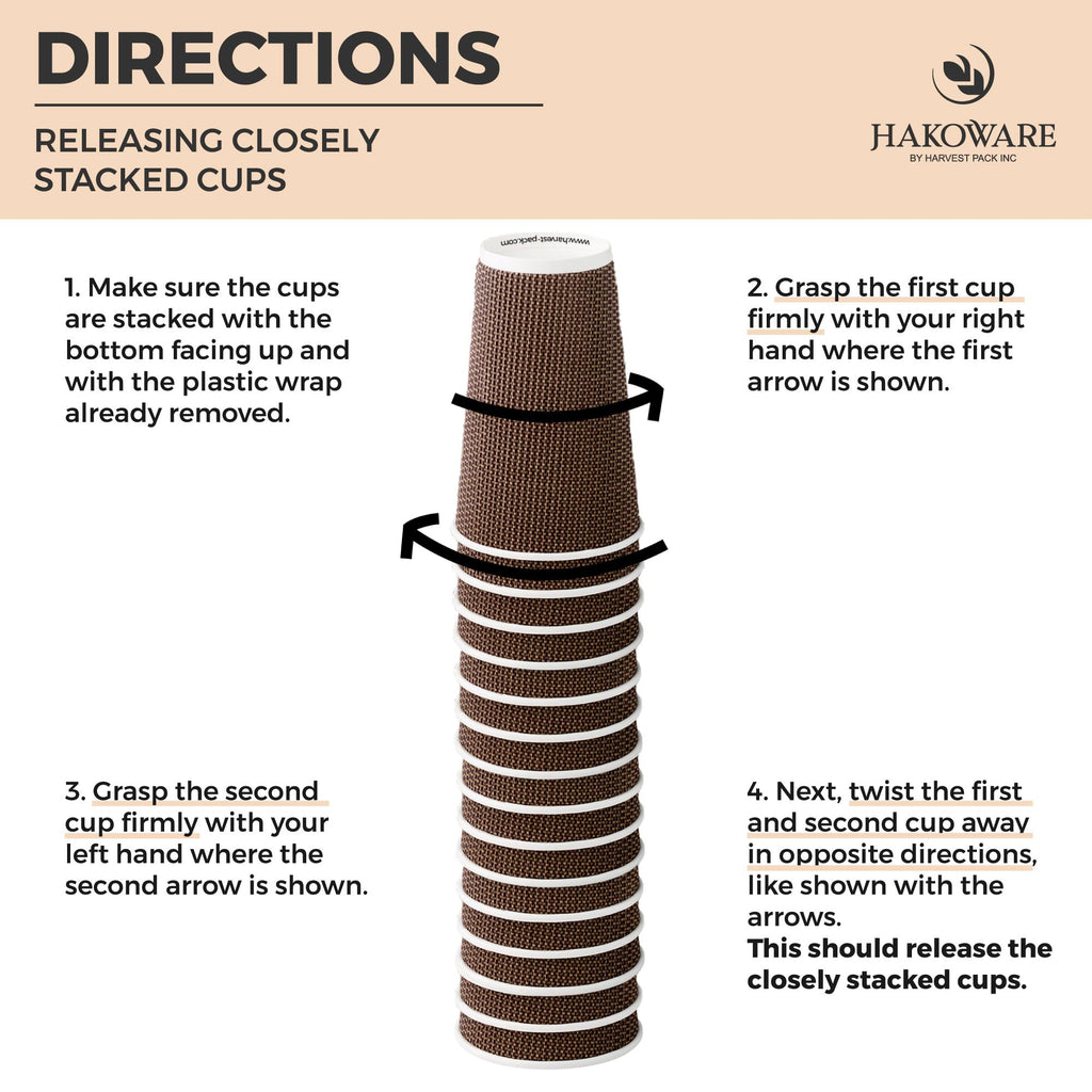 Harvest Pack 16 oz Disposable Coffee Cups with Lids

