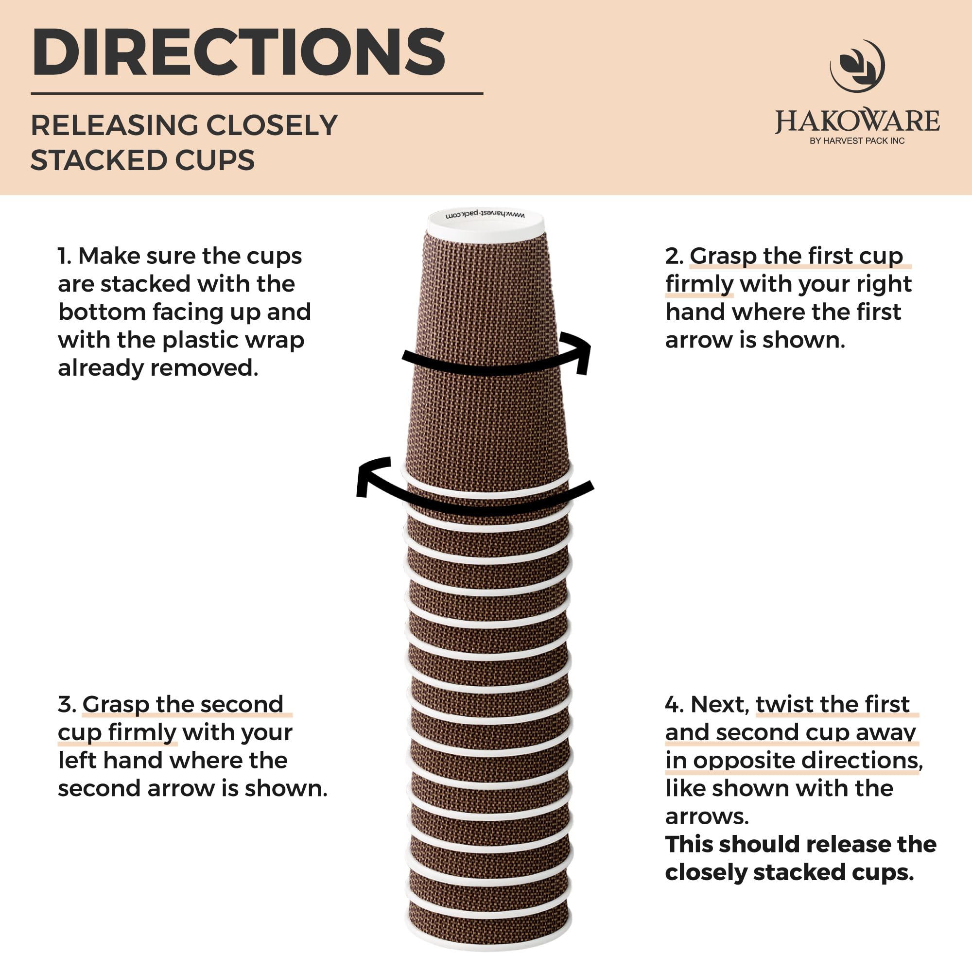 Harvest Pack 16 oz Disposable Coffee Cups with Lids

