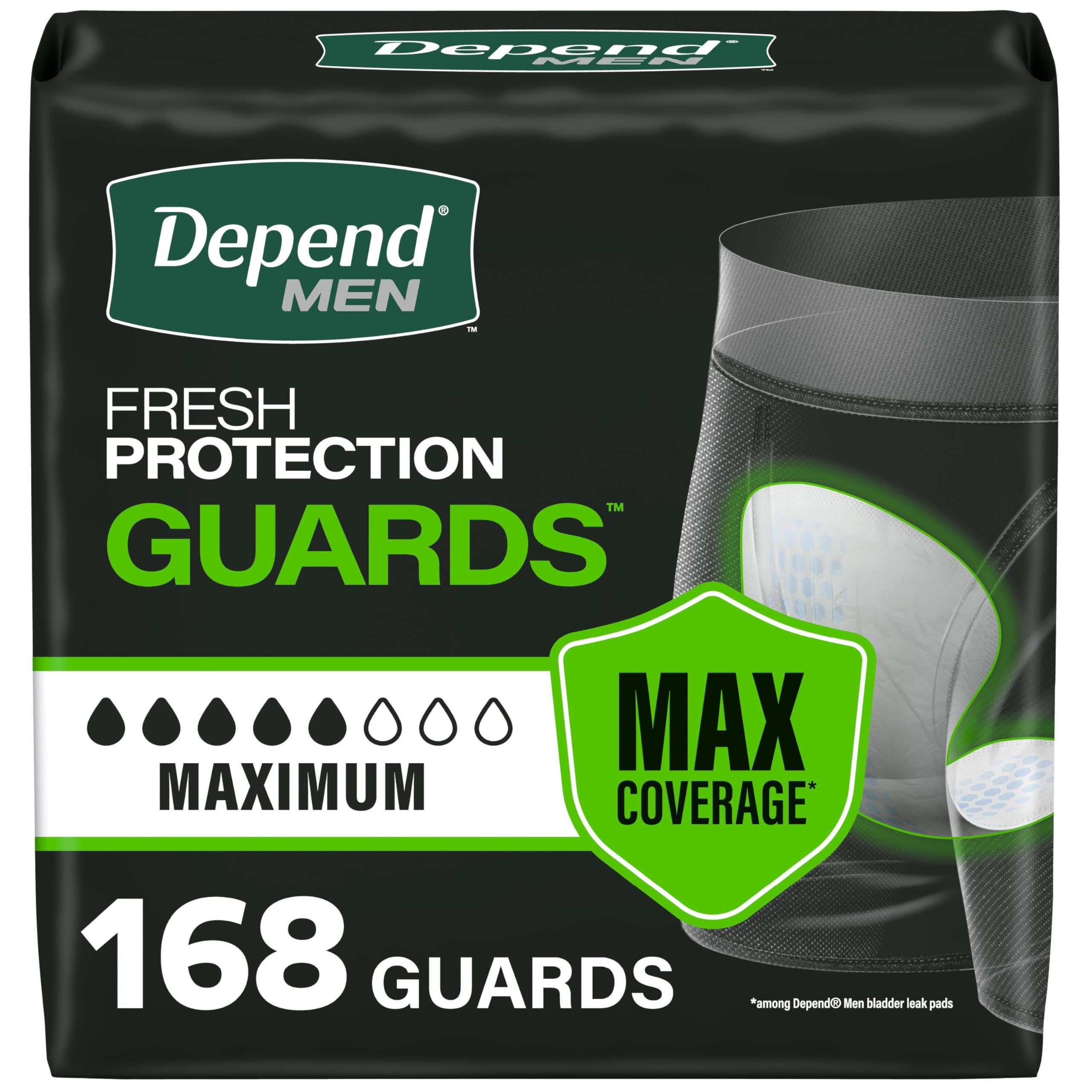Depend Guards for Men Incontinence Pads – Maximum Absorbency

