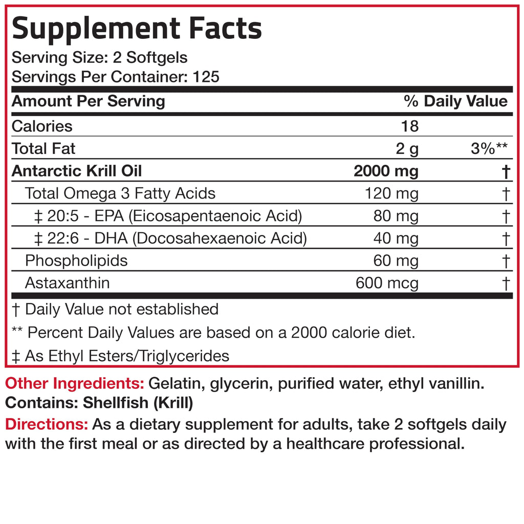 Bronson Antarctic Krill Oil | Omega-3 EPA/DHA

